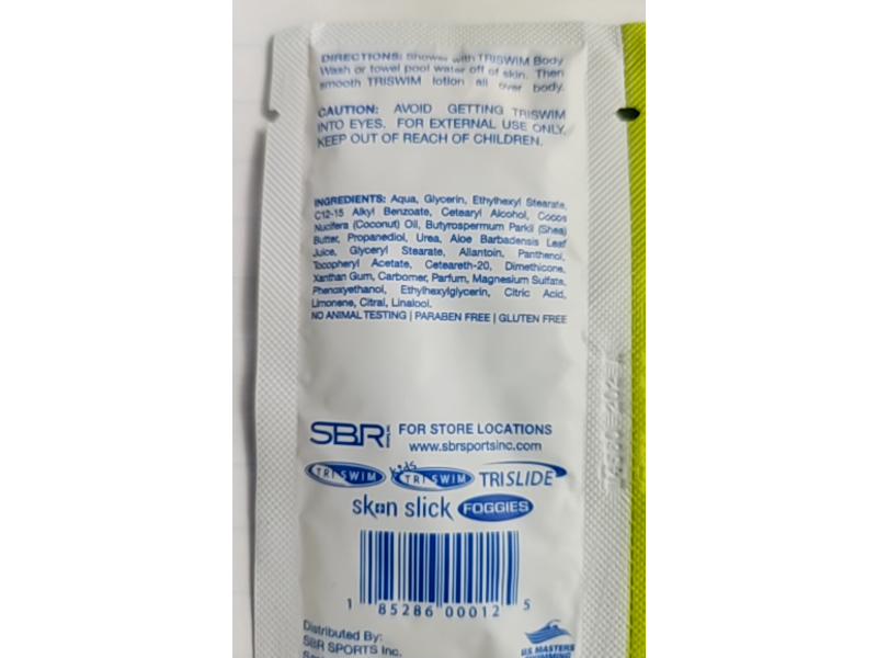 Sbr Sports Tri Swim After-Swim Lotion, Zen Grapefruit, 0.25 fl oz/7.39 mL