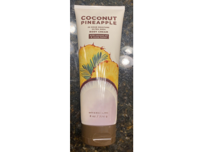 Bath & Body Works Coconut Pineapple Ultra Shea Body Cream, Coconut Oil & Cocoa Butter, 8 oz/226 g