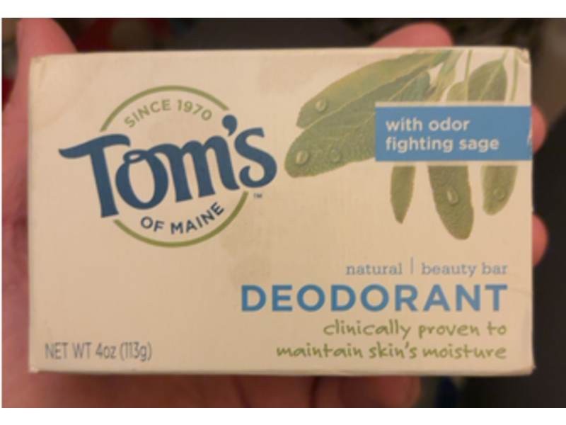 Tom's Of Maine Deodorant Beauty Bar, 4 oz/113 g