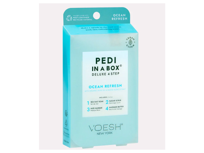 Voesh Pedi In A Box Deluxe 4 Step Pedicure, Ocean Refresh