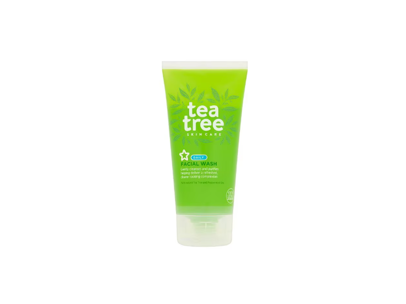 Tea Tree Facial Wash, Tea Tree & Peppermint Oils, 150 mL