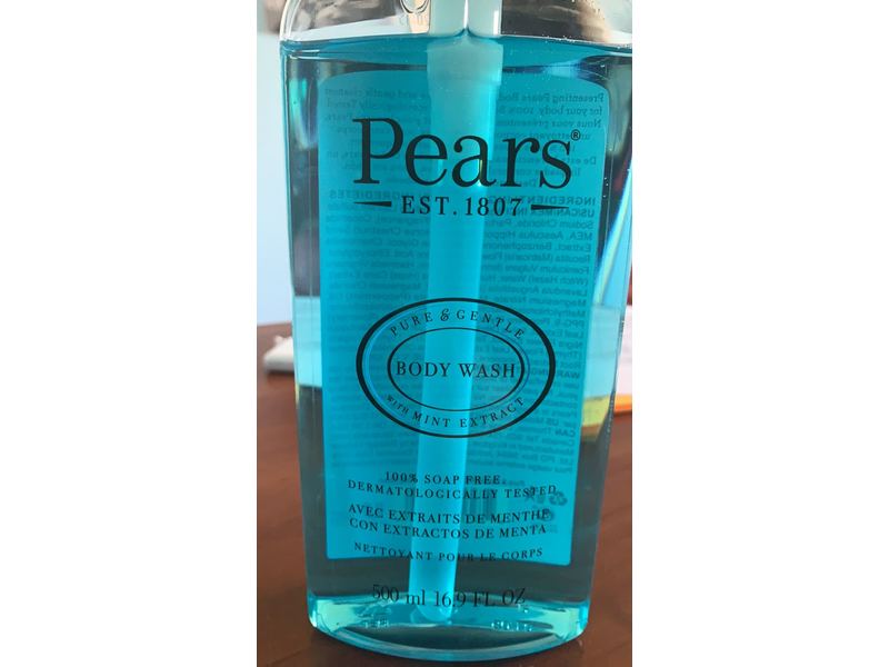 Pears Body Wash, Mint Extract, 16.9 fl oz/500 mL