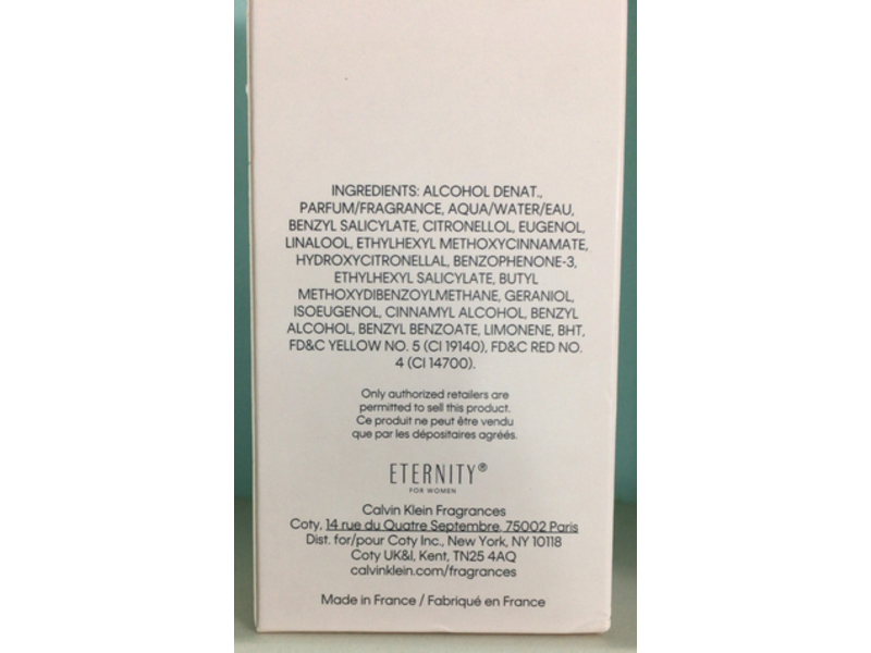 Calvin Klein Eternity Eau De Parfum, 3.3 fl oz/100 mL