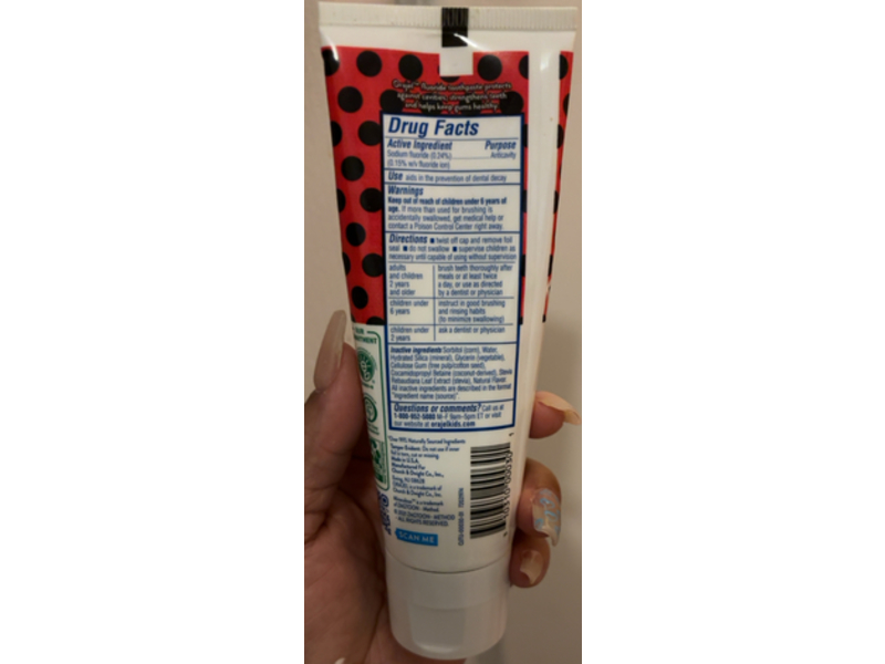 Orajel Kids Miraculous Anti-Cavity Fluoride Toothpaste, Natural Fruity Burst, 4.2 oz/119 g