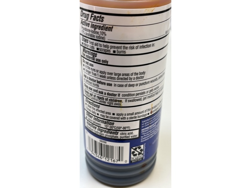 Equate First Aid Antiseptic Povidone-Iodine Solution, 10%, 8 fl oz/ 237 mL