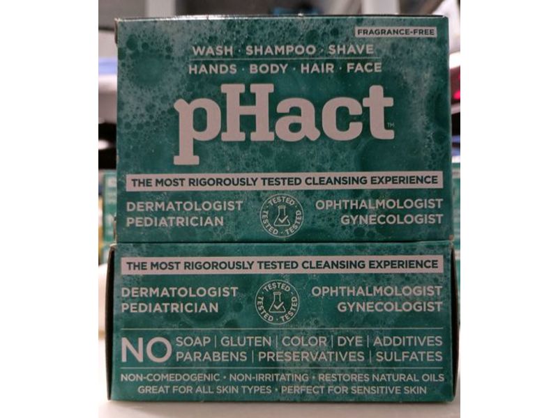 pHact Moisture Rich Cleanser Bar, 4.25 oz/120 g, Pack Of 3