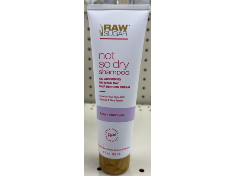 Raw Sugar Not So Dry Shampoo, Aloe + Bamboo, 4 fl oz/118 mL