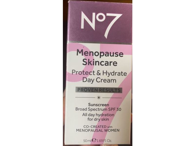 No7 Menopause Skincare Protect & Hydrate Day Cream, SPF 30, 1.69 fl oz/50 mL