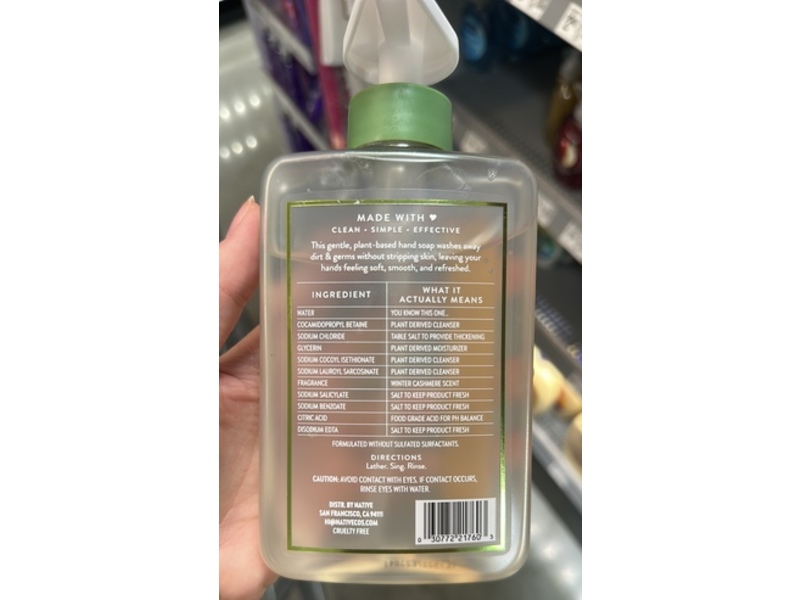 Native Hand Soap, Winter Cashmere, 13 fl oz/384 mL