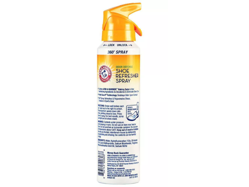 Arm & Hammer Odor Defense Shoe Refresher Spray, 4 oz/113 g