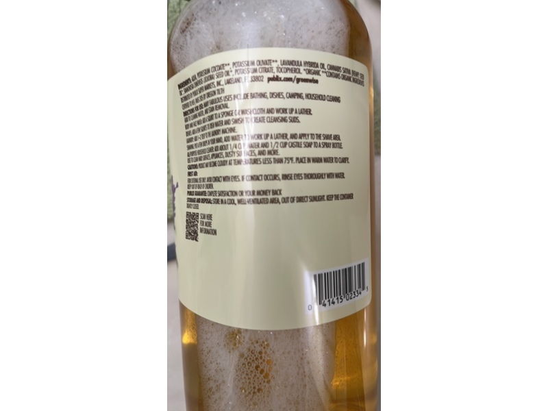 GreenWise Castile Soap, Hemp Lavender, 32 fl oz/946 mL