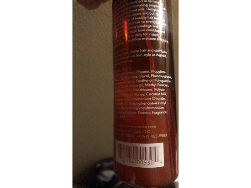 Influance It's Natural Coconut Milk Leave In Conditioner, 8 fl oz