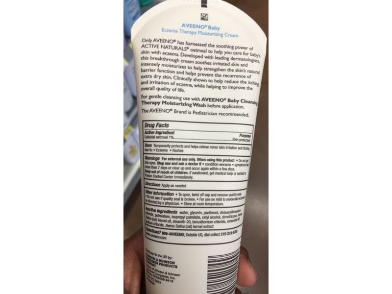 Aveeno Baby Eczema Therapy Moisturizing Cream, 7.3 oz/206 g