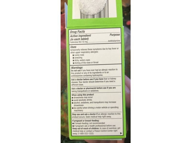 Equate Allergy Relief Cetirizine Hydrochloride Tablets, 300 Count