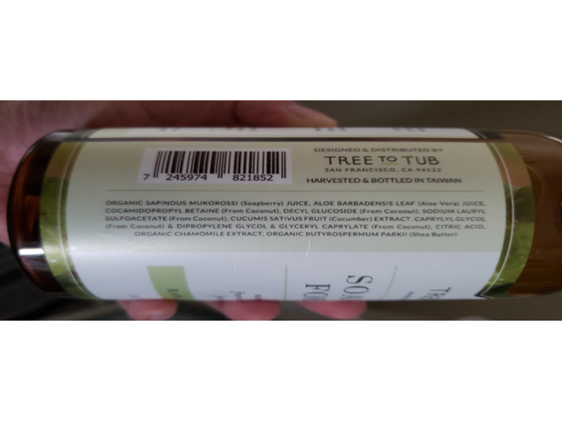 Tree To Tub Soapberry Nature's Body Wash, Raw Unscented, 11 fl oz/325 mL
