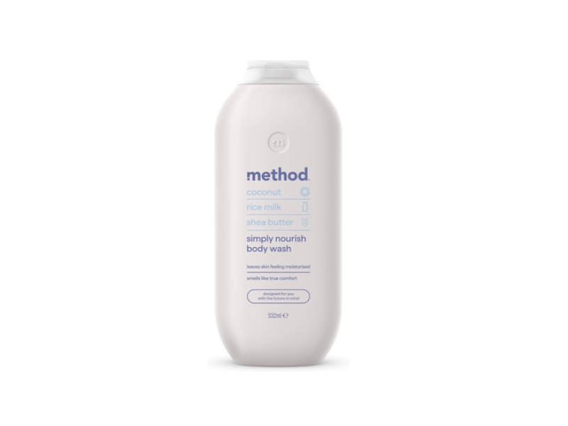 Method Simply Nourish Body Wash, Coconut, Rice Milk & Shea Butter, 532 mL