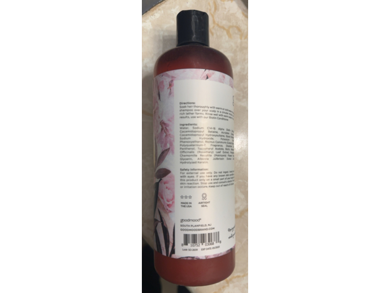 Goodmood Biotin Shampoo, Vitamin E, Castor Oil & Keratin, 16 oz/473 mL