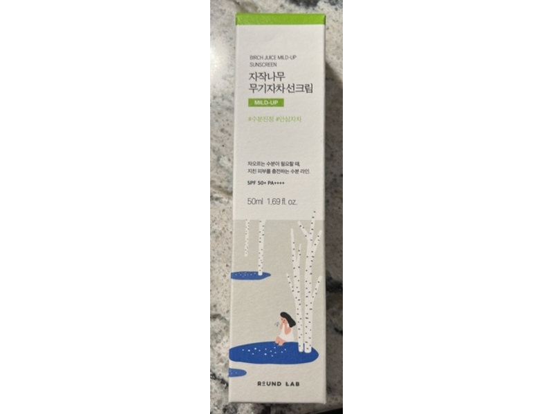 Round Lab Birch Juice Mild-Up Sunscreen, SPF 50+ PA++++, 1.69 fl oz/50 mL