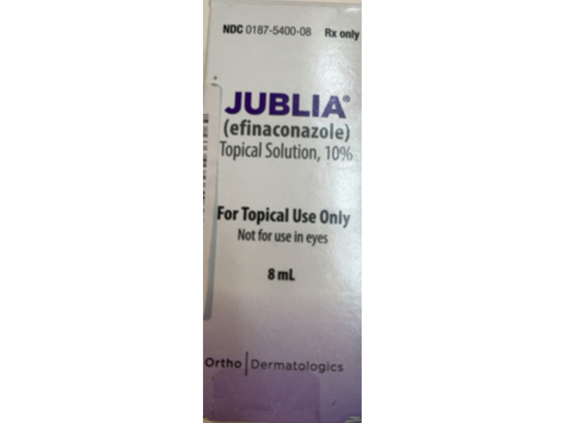 Jublia (efinaconazole) Topical Solution, 10%, 8 mL, Ortho (Rx)