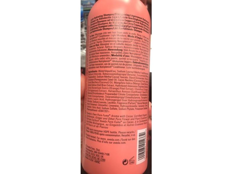 Aveda Nutriplenish Shampoo, Light Moisture, 33.8 fl oz/1 L