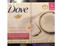 Dove Purely Pampering Beauty Bar, Coconut Milk & Jasmine Petals, 4 oz/113 g, 8 Count - thumbnail 2