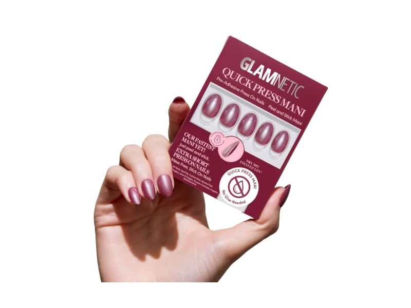 Glamnetic Quick Mani Press On Nails, Mauve Muse, 30 Count