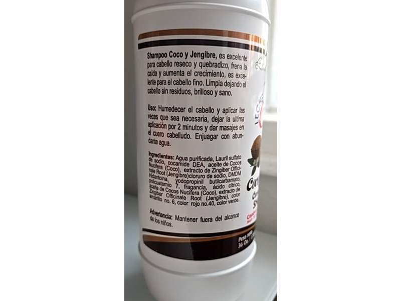 Lemuel Leche Cabra Shampoo, Coconut & Ginger, 36 oz