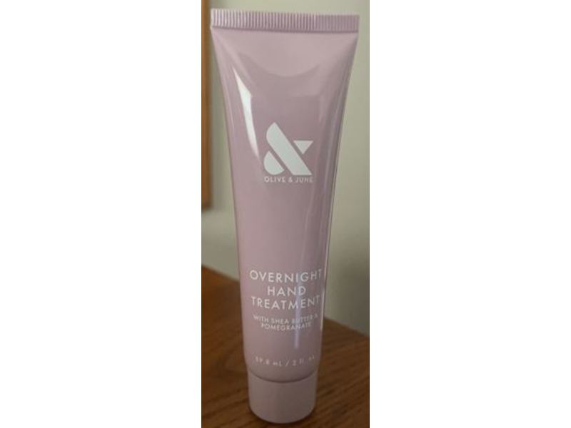 Olive & June Over Night Hand Treatment, Shea Butter & Pomegranate, 2 fl oz/59.8 mL