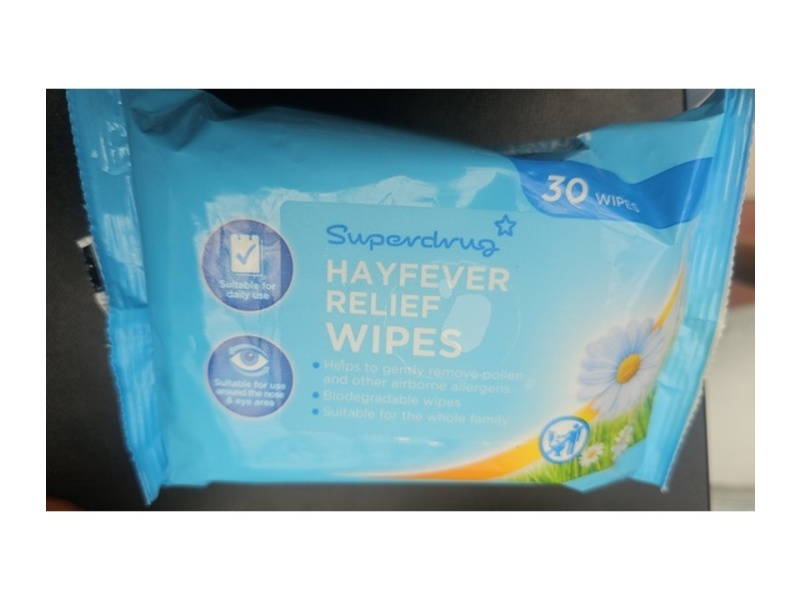 Superdrug Hayfever Relief Wipes, 30 Count