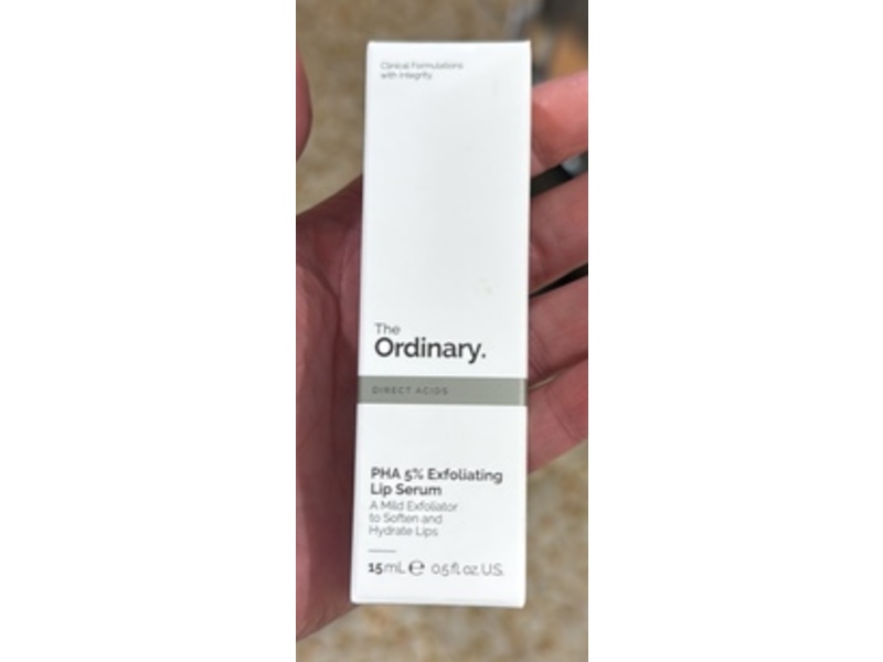The Ordinary PHA 5% Exfoliating Lip Serum, 0.5 fl oz/15 mL