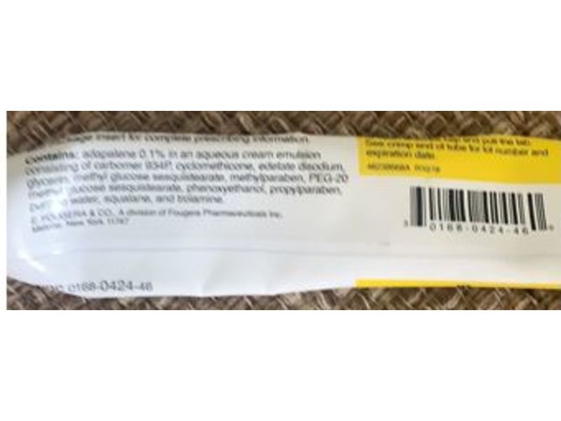 Adapalene Cream 0.1%, 45 g, Fougera (RX)