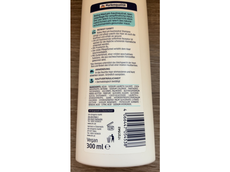 Balea Med pH 5,5 Hautneutral Shampoo, 300 mL
