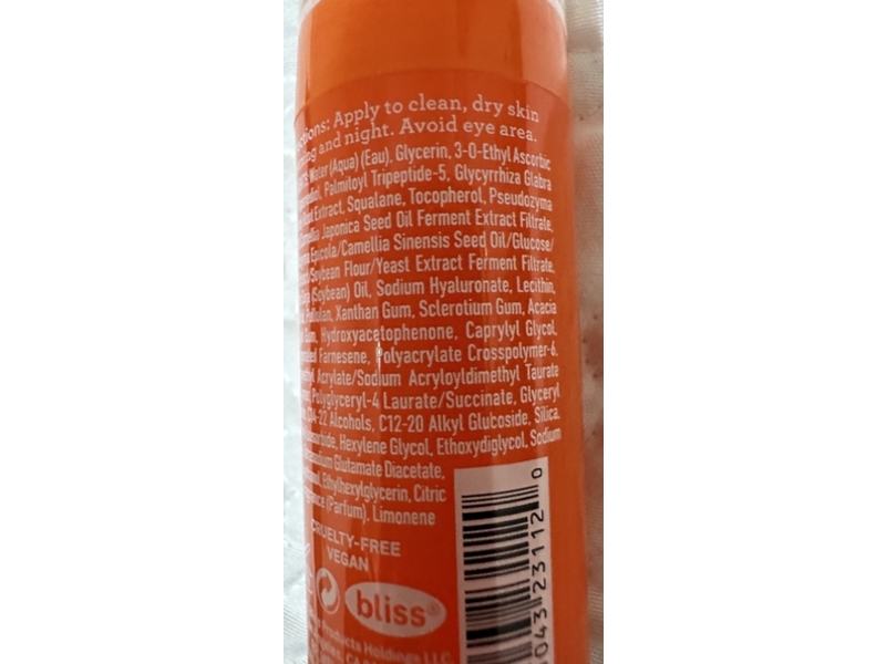 Bliss Bright Idea Collagen Protecting & Brightening Serum, Vitamin C + Tri Peptide, 0.5 fl oz/15 mL