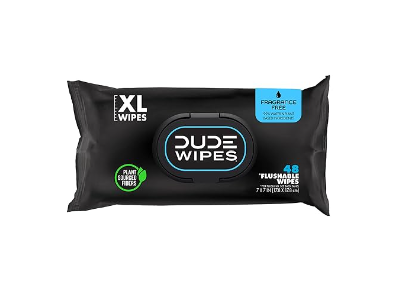Dude Wipes Flushable Wipes, Fragrance Free , 48 Count