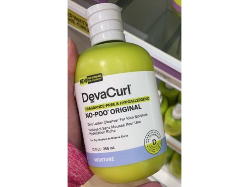 DevaCurl No-Poo Original Cleanser, Fragrance-Free & Hypoallergenic, 12 fl oz/355 mL