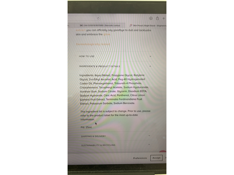 Skinproud Bright Boost 2% Vitamin C Serum, 0.84 fl oz/25 mL