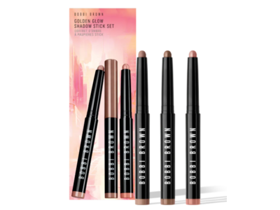 Bobbi Brown Golden Glow Shadow Stick Set, Blushing Peach, Golden Bronze, Taupe, 0.5 oz