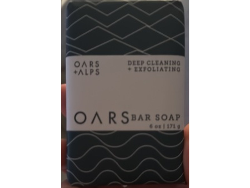 Oars + Alps Blue Exfoliating Bar Soap, Shea Butter & Charcoal, 6 fl oz/171 g