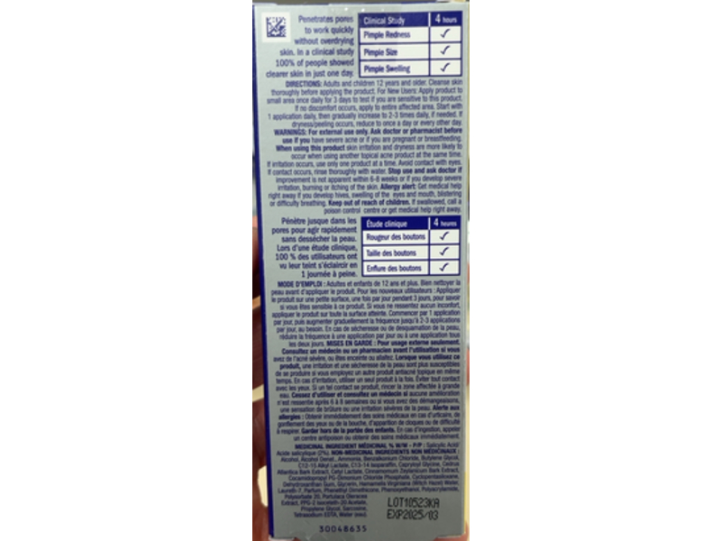 Clean & Clear Acne Spot Treatment, 0.75 fl oz/22 mL