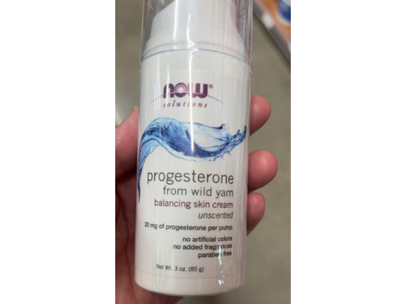 Now Solutions Progesterone from Wild Yam Balancing Skin Cream, 3 oz/85 g