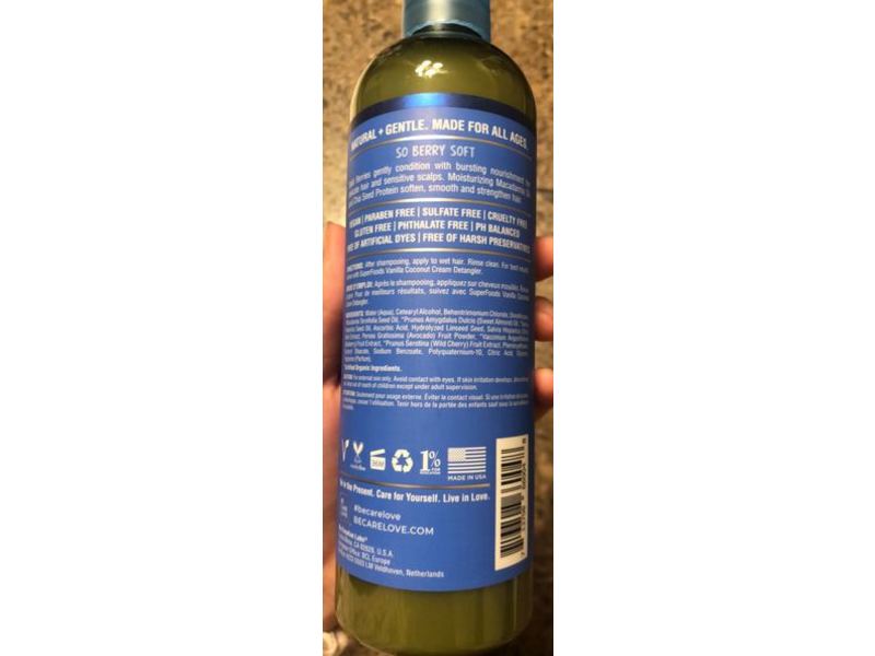 Be Care Love Superfoods Fresh-Pressed Smoothing Conditioner, Blueberry Cherry, 12 fl oz/355 mL