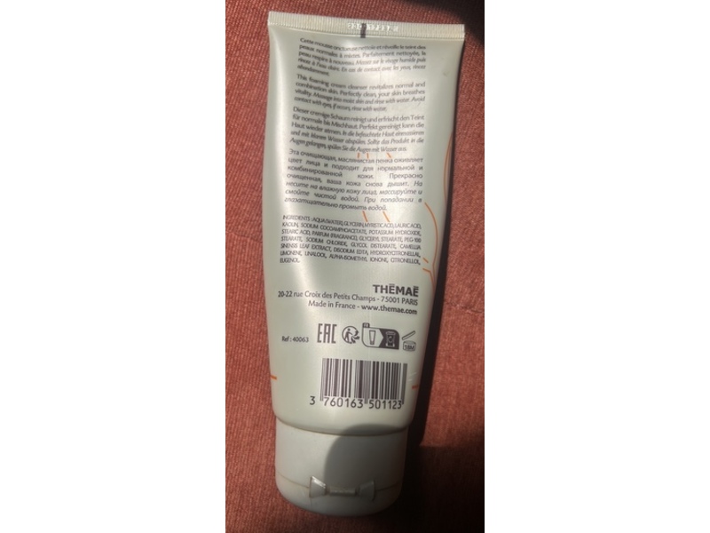 Themae Paris Creme De Mousse Foaming Cream Cleanser, 4 Tea Complex, 5.07 fl oz/150 mL