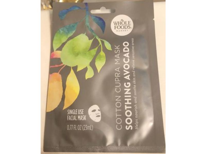 Whole Foods Market Cotton Cupra Mask, Soothing Avocado, 0.77 fl oz/23 mL