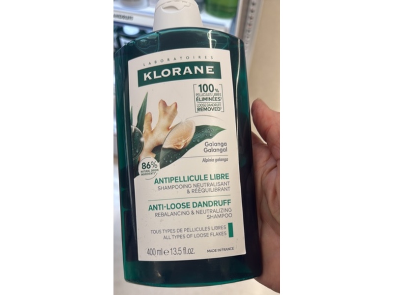 Klorane Anti-Loose Dandruff Shampoo, Galanga, 13.5 fl oz/400 mL