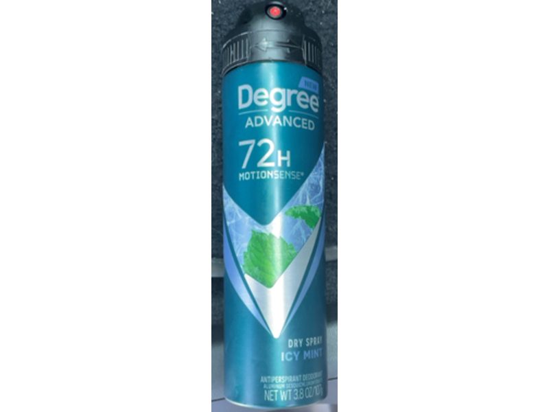 Degree Advanced 72H Motionsense Deodorants Antiperspirants, Icy Mint, 3.8 oz/107 g, pacl od 3