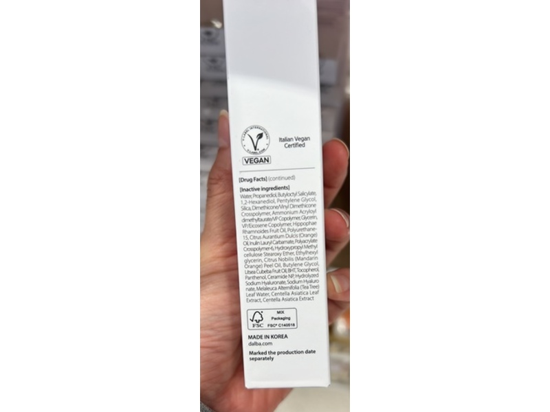 d'Alba UV Essence Waterfull+ Sunscreen, SPF 50+, 1.69 fl oz/50 mL