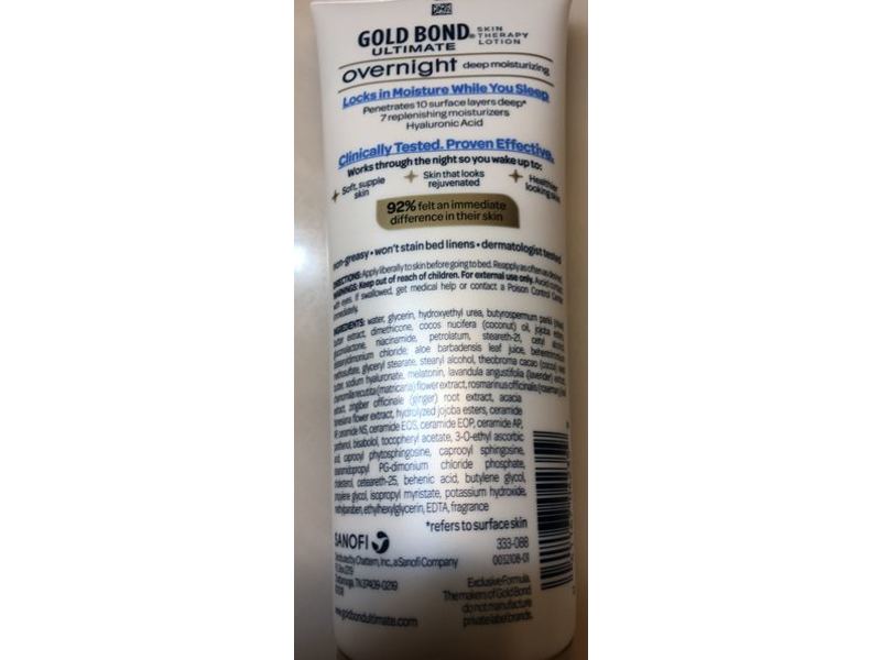 Gold Bond Ultimate Overnight Deep Moisturizing Lotion, 8 oz / 226 g