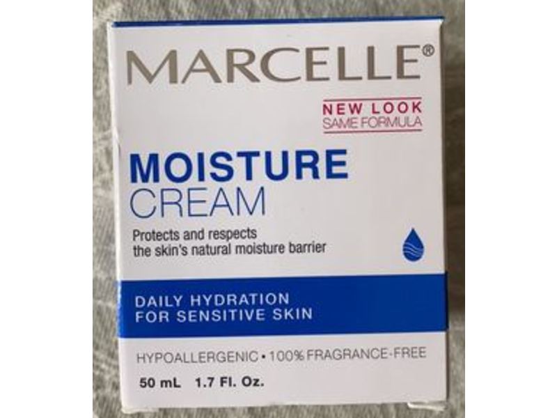 Marcelle Moisture Cream Hydratante, Hypoallergenic + Fragrance Free, 1.7 oz/50 mL