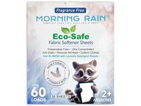 Morning Rain Eco-Safe Fabric Softener Sheets, Fragrance Free, 30 Sheets, 60 Loads - thumbnail 1