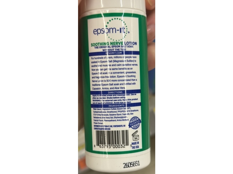 Epsom-it Soothing Nerve Lotion, 3 fl oz/90 mL